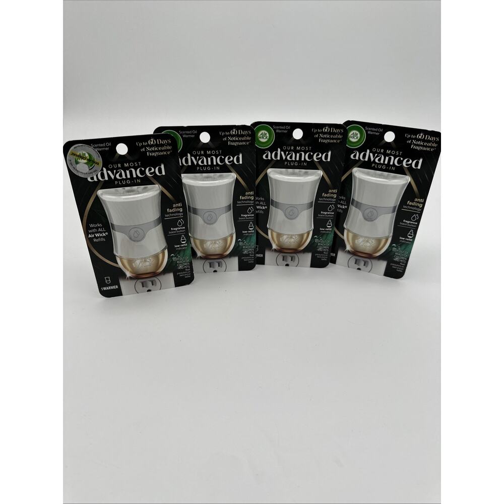 Lot of 4 Air Wick Advanced Plug-Ins Scented Oil Warmer Plug In Air Freshener
